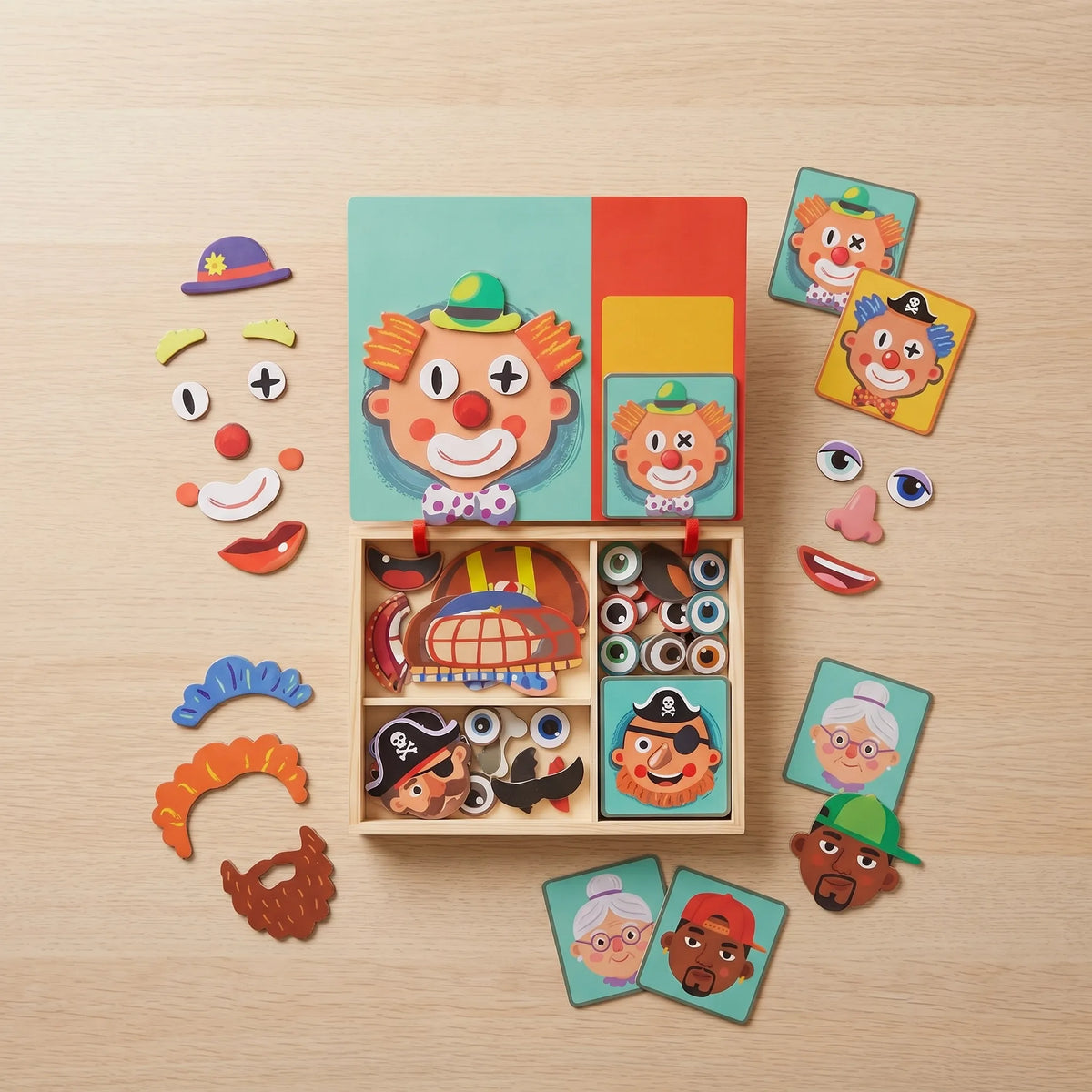Montessori-Magnetpuzzle aus Holz